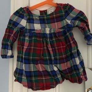 Plaid baby blouse